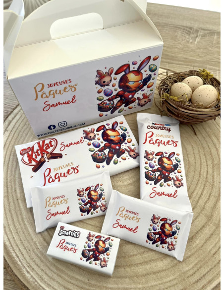 Box chocolat Pâques Super héros