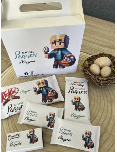 Box chocolat Pâques Minekraft