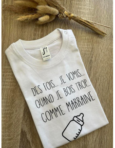Tee shirt des fois je vomis