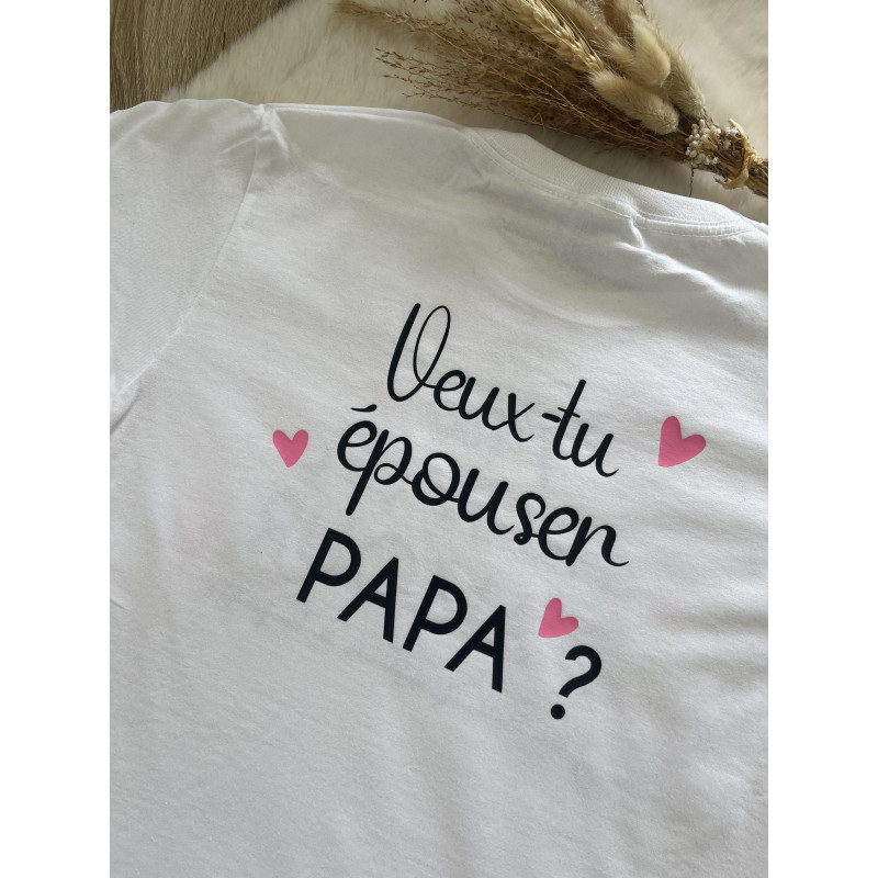 T-shirt Enfant « Veux-tu épouser Papa...