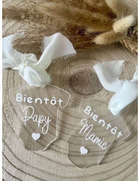 Suspension Noël Annonce Grossesse – Bientôt Papy & Bientôt Mamie