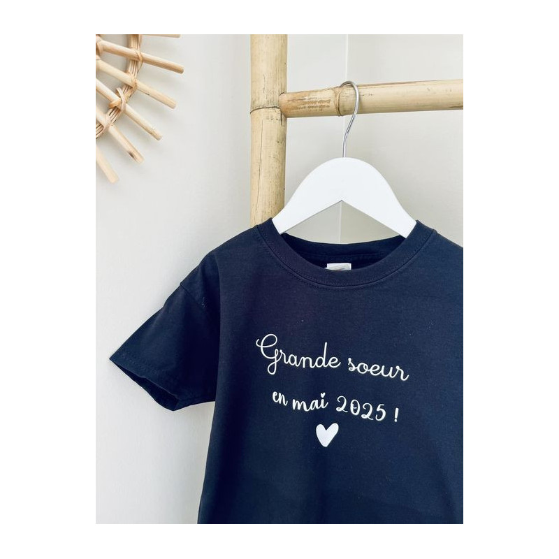 T-shirt Grande sœur personnalisé –...