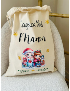 Hotte de noël reine des neiges