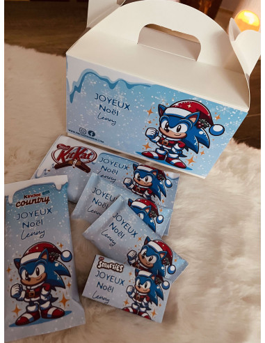 Boite chocolats Noël Sonic