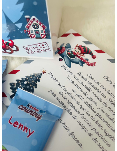 Boite chocolat Noël lutin farceur