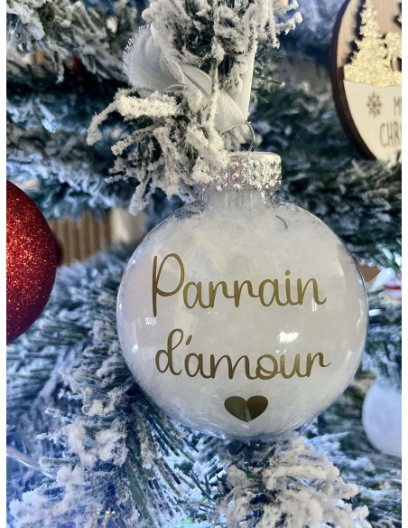 Boule de Noël Personnalisée « … d’amour » – Prénom ou Surnom