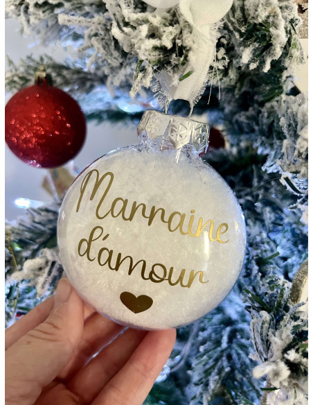 Boule de Noël Personnalisée « … d’amour » – Prénom ou Surnom
