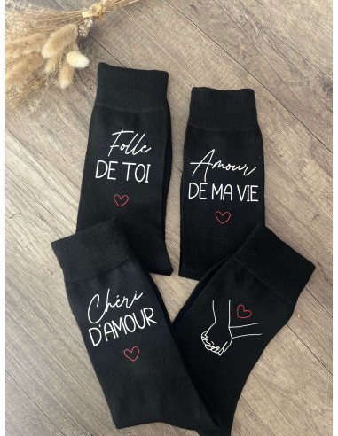 Chaussette personnalisée saint Valentin homme