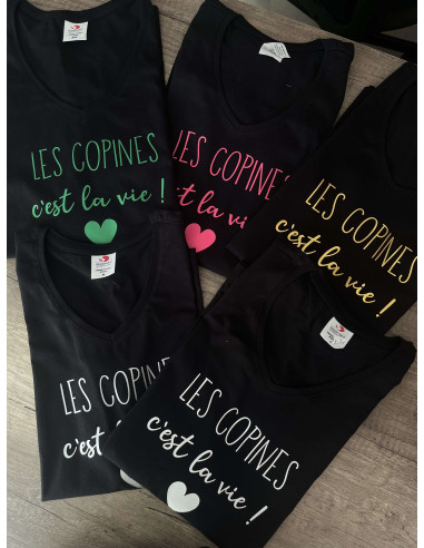 Tee shirt FEMME "les copines c'est la...