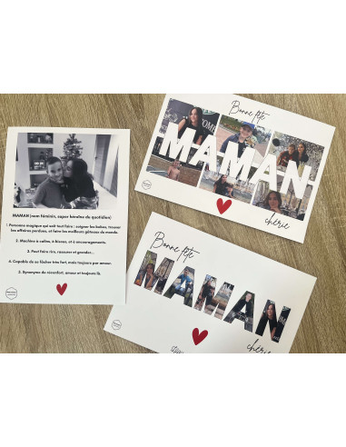 Affiche photos personnalisée Maman