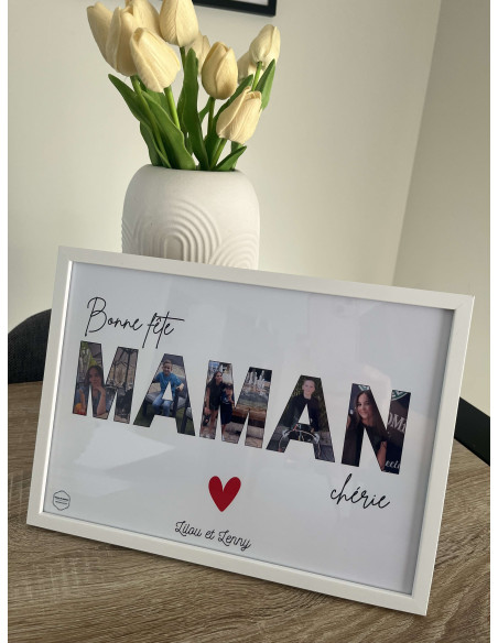 Affiche photos personnalisée Maman