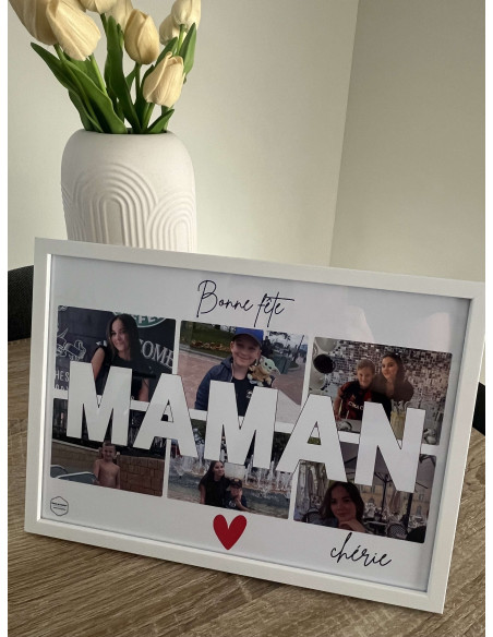 Affiche personnalisée photos Maman