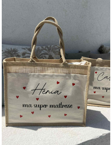Sac Cabas motif coeur