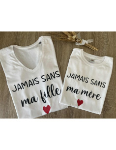 Duo tee shirt jamais sans...