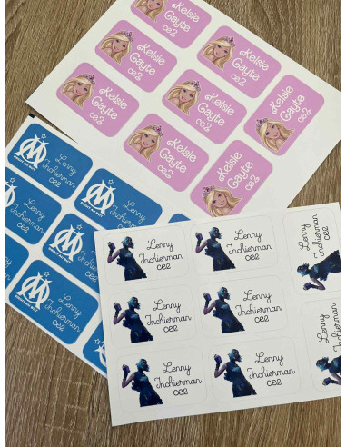 Etiquettes école personnalisées