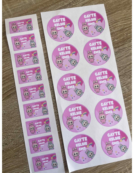 Etiquettes école personnalisées