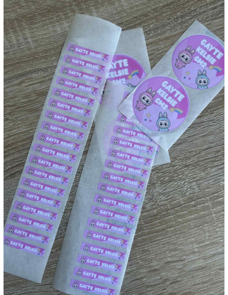 Etiquettes école personnalisées