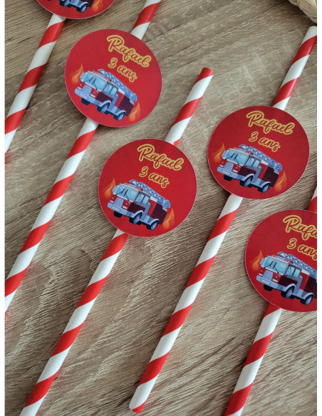 Thème Anniversaire Pompier – Camions rouges & Gourmandises personnalisées