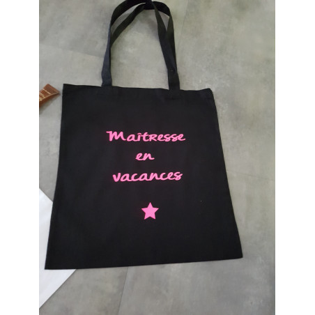 Totebag "Maîtresse en vacances"