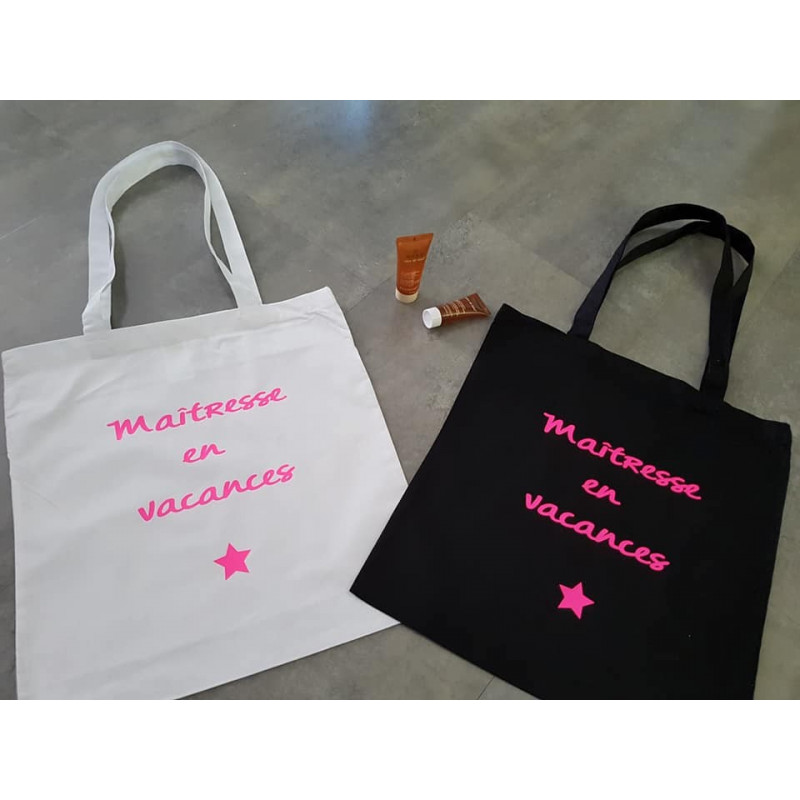 Totebag "Maîtresse en vacances"