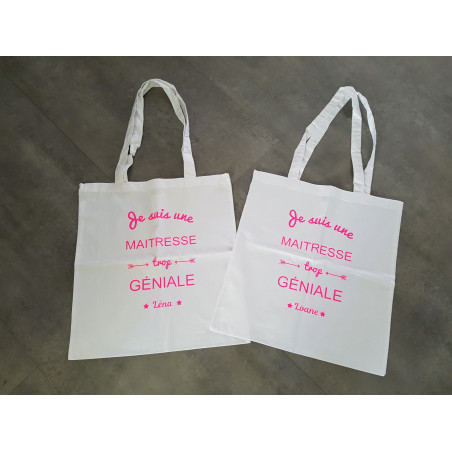 Totebag "je suis une...géniale"