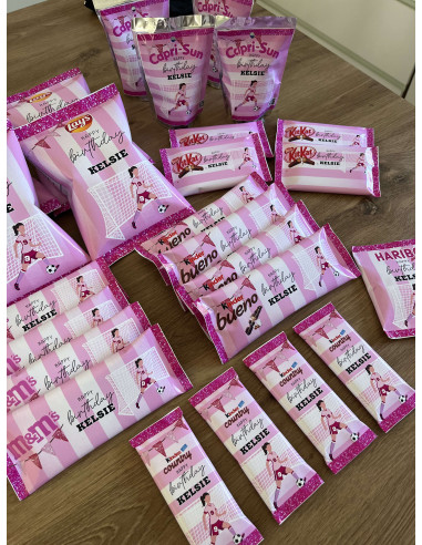 Thème Football Rose et Blanc