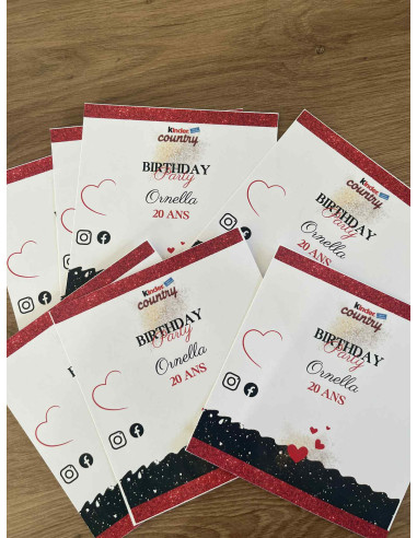 Thème Birthday party motif coeurs