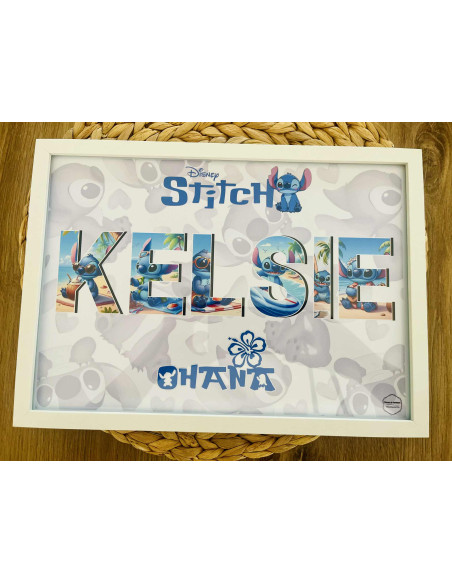 💙 Affiche personnalisée Stitch – Décoration chambre enfant 🌸✨