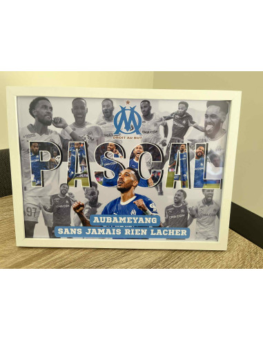 Affiche personnalisée OM – Joueur Aubameyang