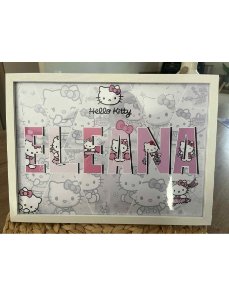 🌸 Affiche personnalisée Hello Kitty – Décoration chambre enfant 🐱✨