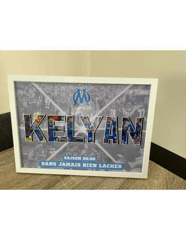 Affiche personnalisée OM – Joueur de...