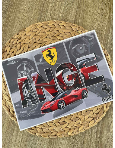 🏎️ Affiche personnalisée Ferrari –...