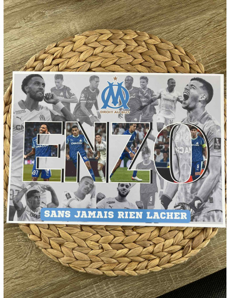 Affiche personnalisée OM – Joueurs de l'OM – 💙🤍
