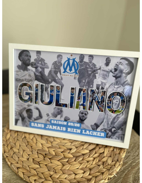 Affiche personnalisée OM – Joueurs de l'OM – 💙🤍