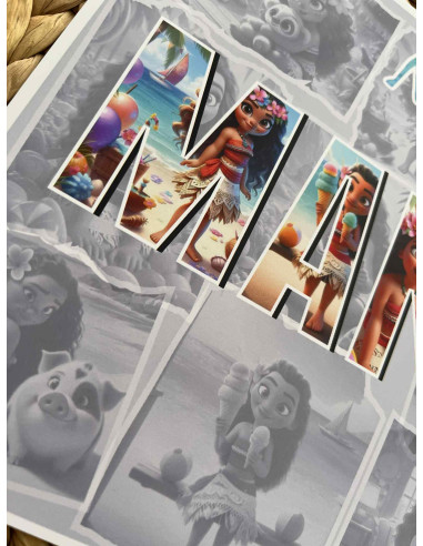 🌺 Affiche personnalisée Vaiana –...
