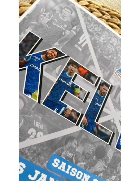 Affiche personnalisée OM – Joueur de l'OM – 💙🤍