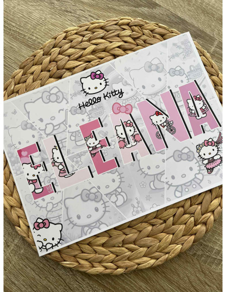 🌸 Affiche personnalisée Hello Kitty – Décoration chambre enfant 🐱✨