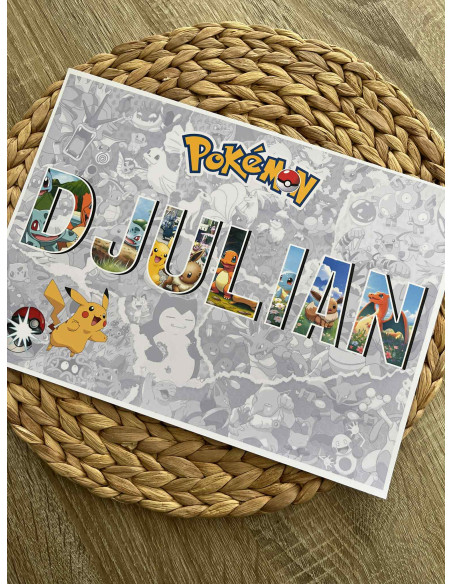 ⚡ Affiche personnalisée Pokémon – Décoration chambre enfant 🎒🐭
