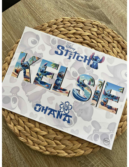 💙 Affiche personnalisée Stitch – Décoration chambre enfant 🌸✨