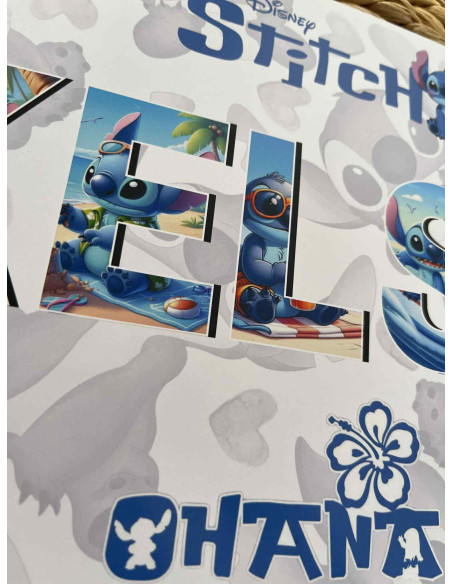 💙 Affiche personnalisée Stitch – Décoration chambre enfant 🌸✨