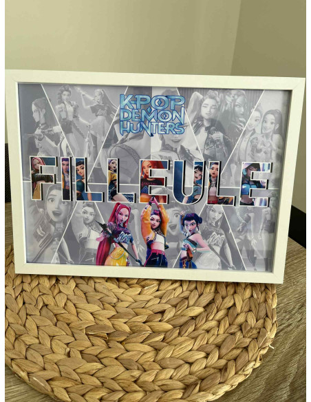 🎶 Affiche personnalisée K-Pop Demon Hunters – Prénom