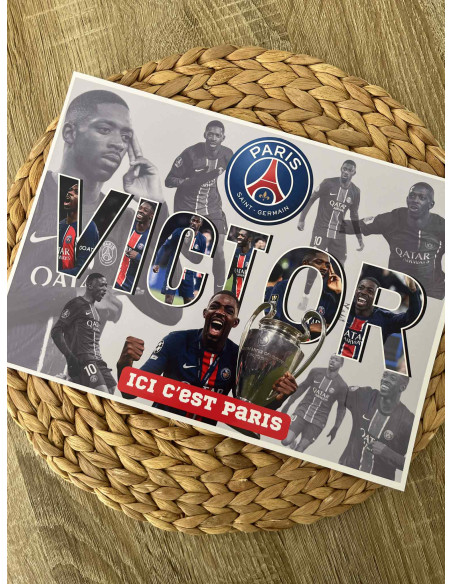 ⚽ Affiche personnalisée PSG – Joueur Dembélé