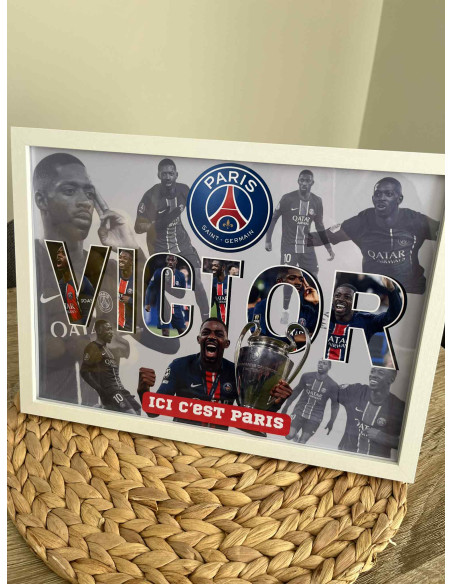 ⚽ Affiche personnalisée PSG – Joueur Dembélé