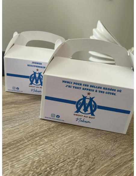 ⚽ Box blanche personnalisée OM – Olympique de Marseille 💙