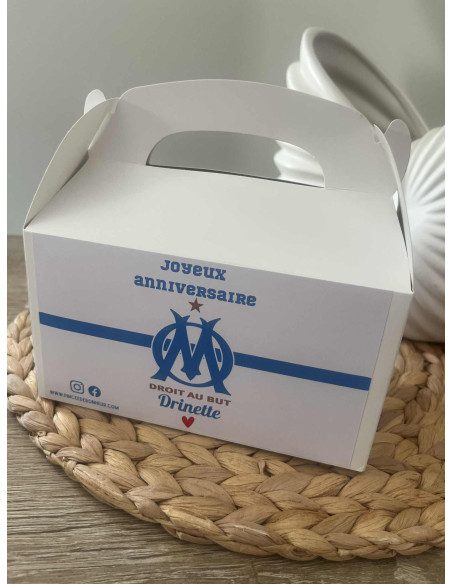⚽ Box blanche personnalisée OM – Olympique de Marseille 💙