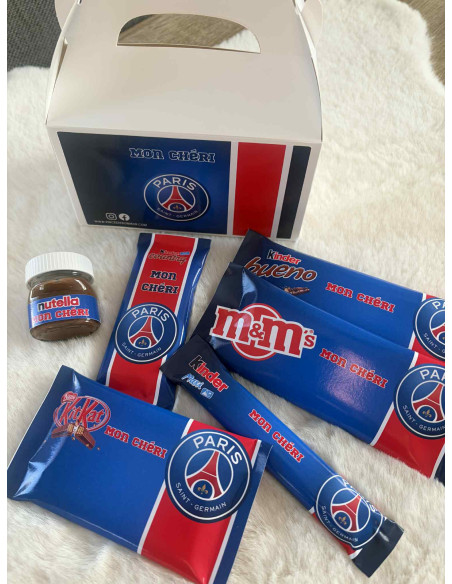 Box PSG personnalisée – Coffret gourmand Paris Saint-Germain