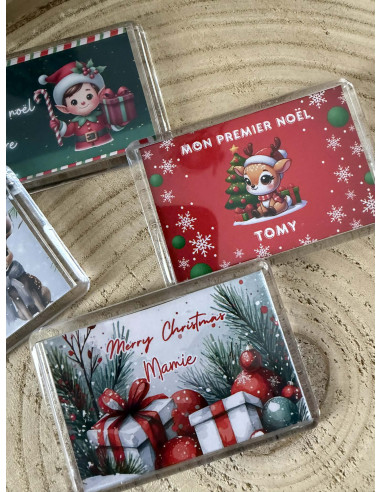 Magnet acrylique de Noël Personnalisé...