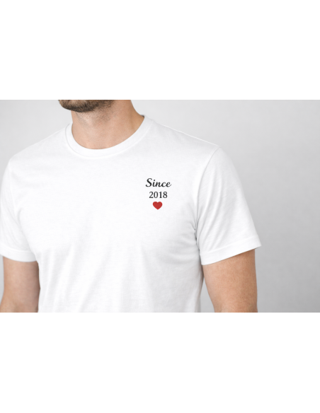 T-shirt homme personnalisé motif coeur