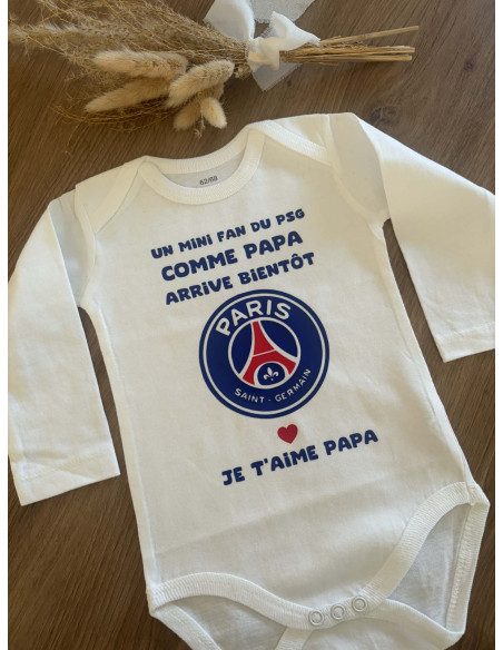 Body bébé personnalisé – Annonce grossesse PSG 💙❤️