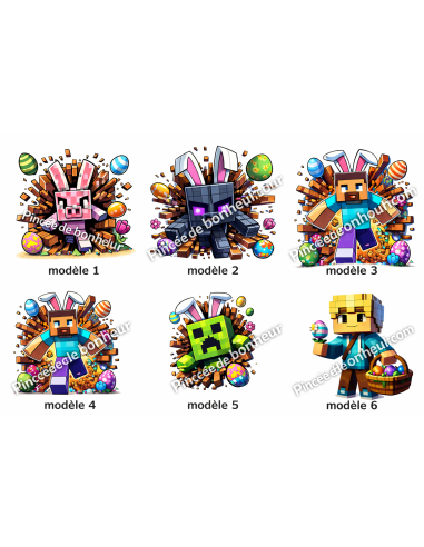 Box chocolat Pâques Minekraft